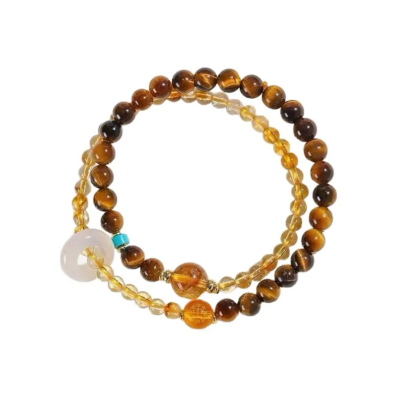 2026 New Style Five Elements Multi Treasure Crystal Bracelet Green Phantom Rutilated Quartz Jewelry Festival Gift for Women