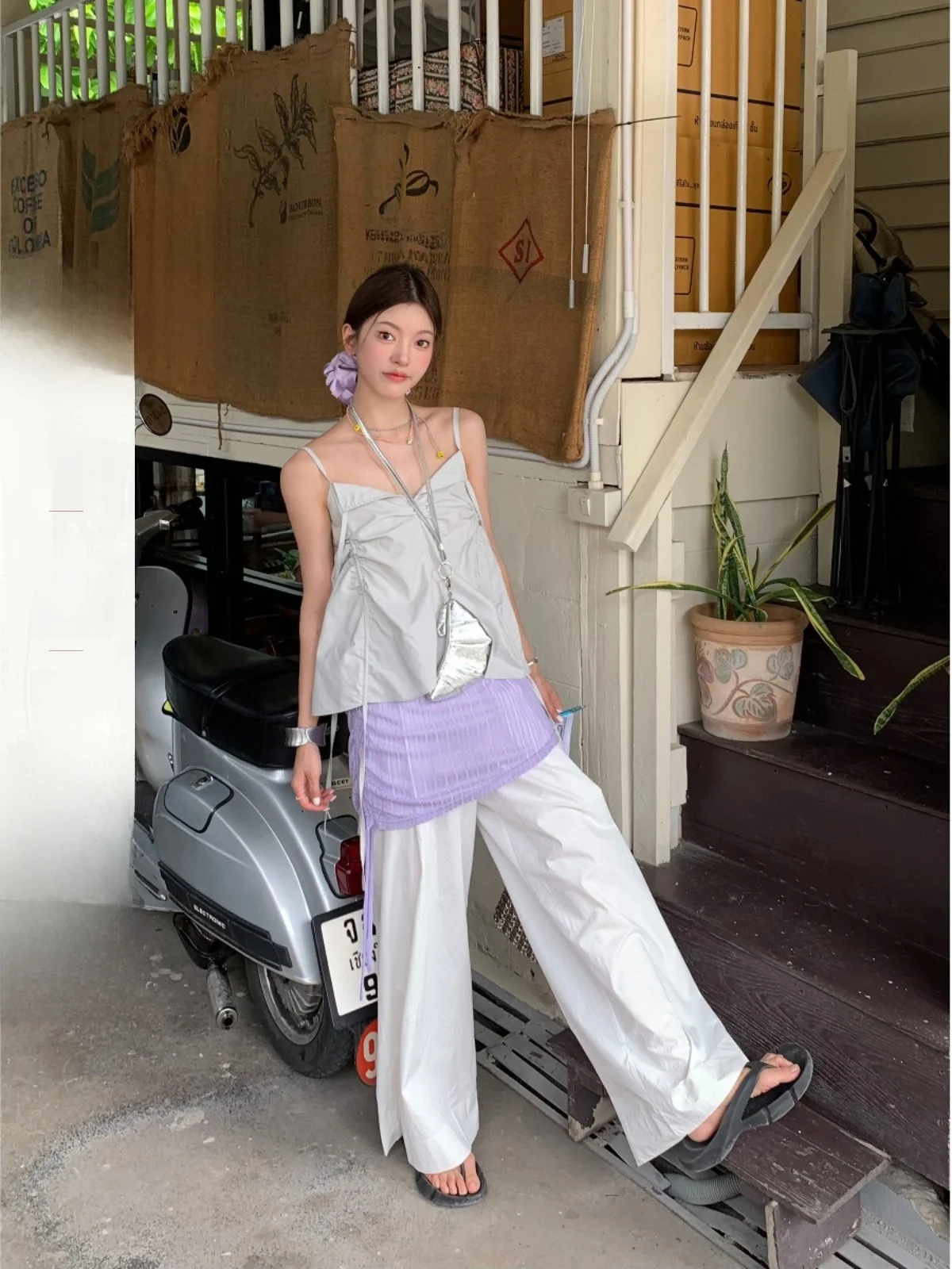 

ay Strapl Vest Summer Night Women's Sle No Padded Top Cotton 50% Lyocell Fiber 50% Material New 2025 Faionable Design