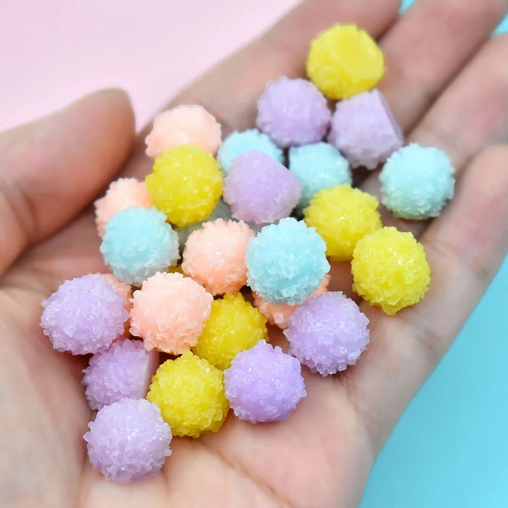 10PCS Simulated Mini Square Round Candy Sugar Filler For Clear/Fluffy Mud Box Toys Kids Slime DIY Kit Accessories Modeling Clay