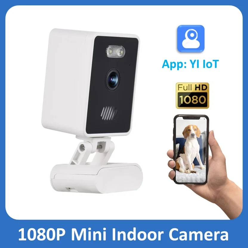 

2-мегапиксельная HD мини-камера Wi-Fi, внутренняя беспроводная сетевая камера видеонаблюдения, приложение yiiot для маленьких, собак, домашних животных