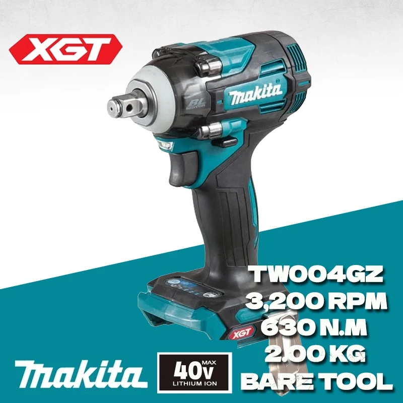 MAKITA TW004GZ Impact Wrench 40V Brushless Cordless Wrench 650N.m Rechargeable Handheld Car Repair Makita Power Tool TW004G