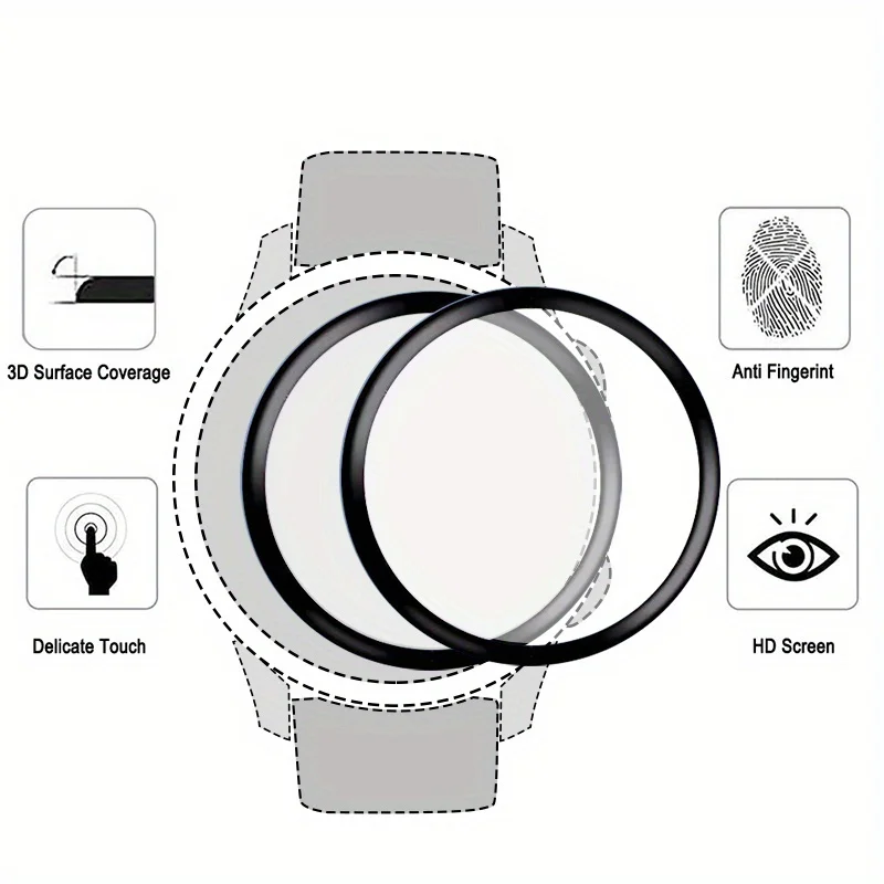 2pcs Full 3D Curved Soft Edge Clear Protective Film Smartwatch Full Cover For Xiaomi Watch 2/2 pro/S3 Screen Protector Film