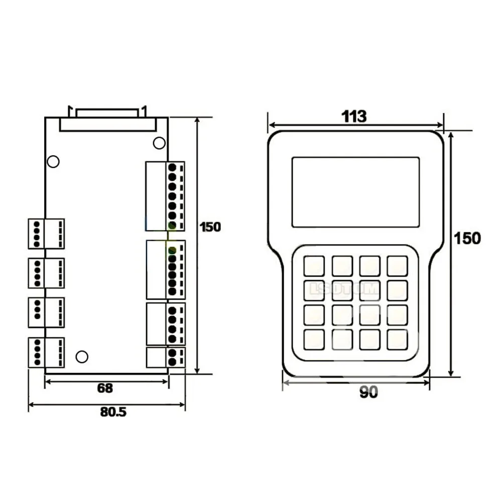 Imagem -05 - Cnc Controlador Offline Dsp 0501 Eixos Cnc Roteador Sistema de Controle Remoto Máquina Gravura Lidar com Versão em Inglês