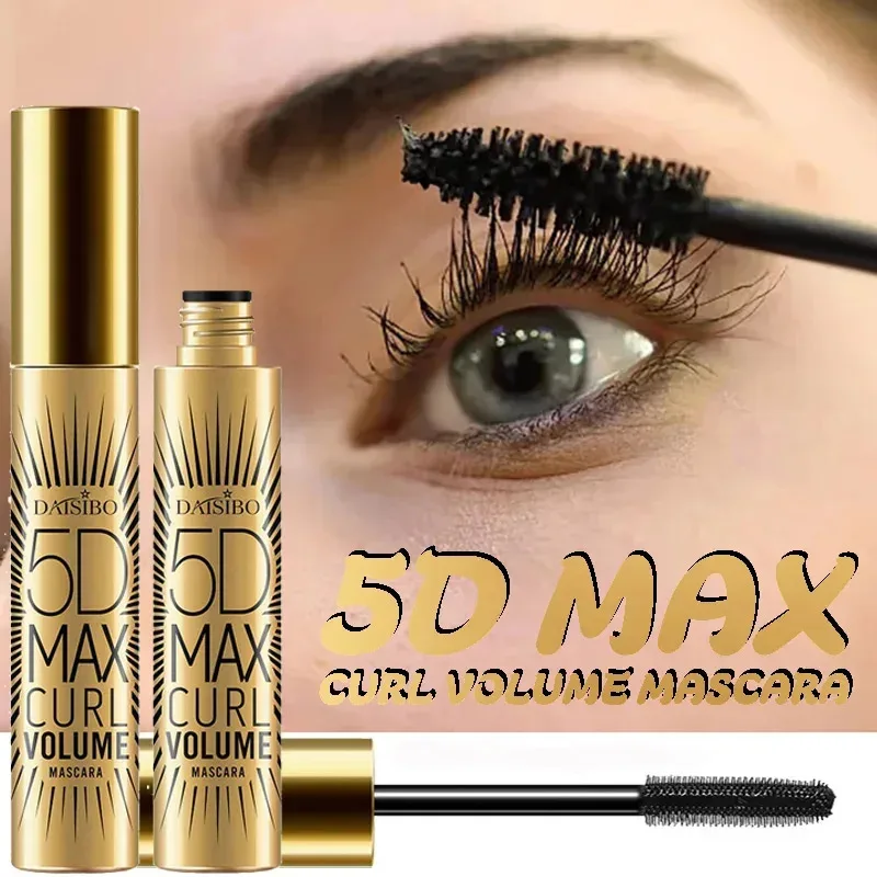 Mascara Lasting Maquiagem, Impermeável, Curling, Grosso, Longo e Denso, 3 Dimensional, Cosmético, Novo, 5D