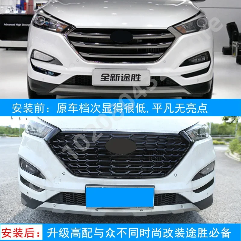 High-quality ABS Chrome Exterior Parts Decoration Accessories Auto Replacement Parts Racing Grills For Hyundai Tucson 2015-2017