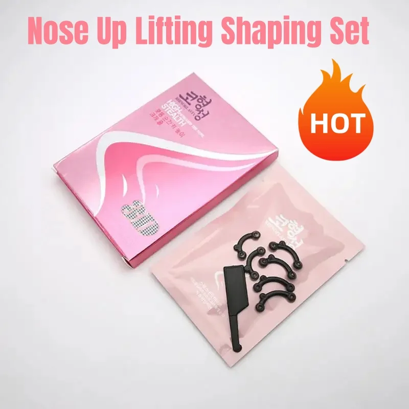 6Pcs/Set Beauty Nose Up Lifting Bridge Shaper Massage Tool No Pain Nose Shaping Clip Clipper Women Girl Massager 3 Size