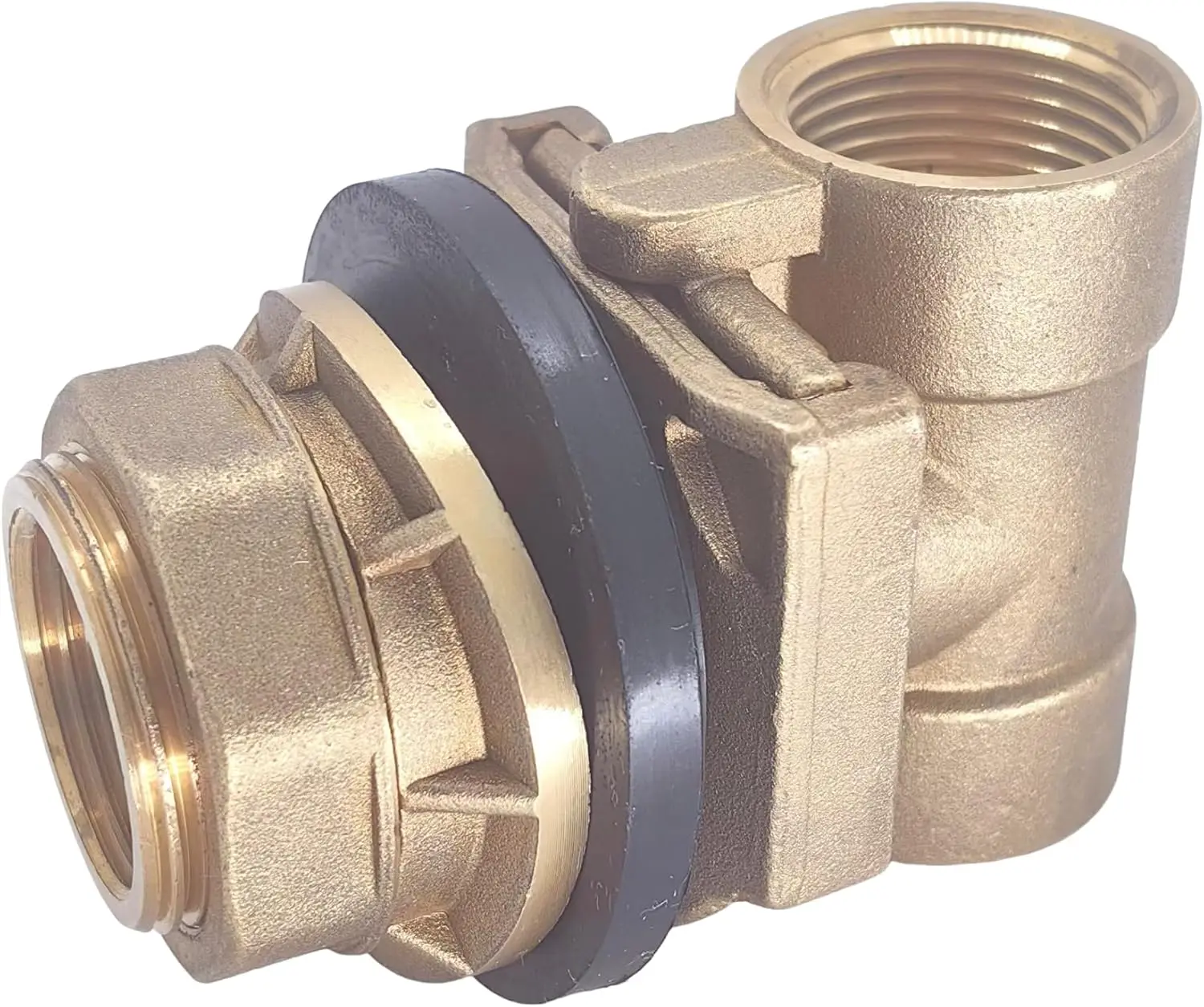 

Brass Pitless Adapter for Submersible Well Pump 1", Fits 4"-8" Well Casing, 1-3/4" Hole, 300ft Support