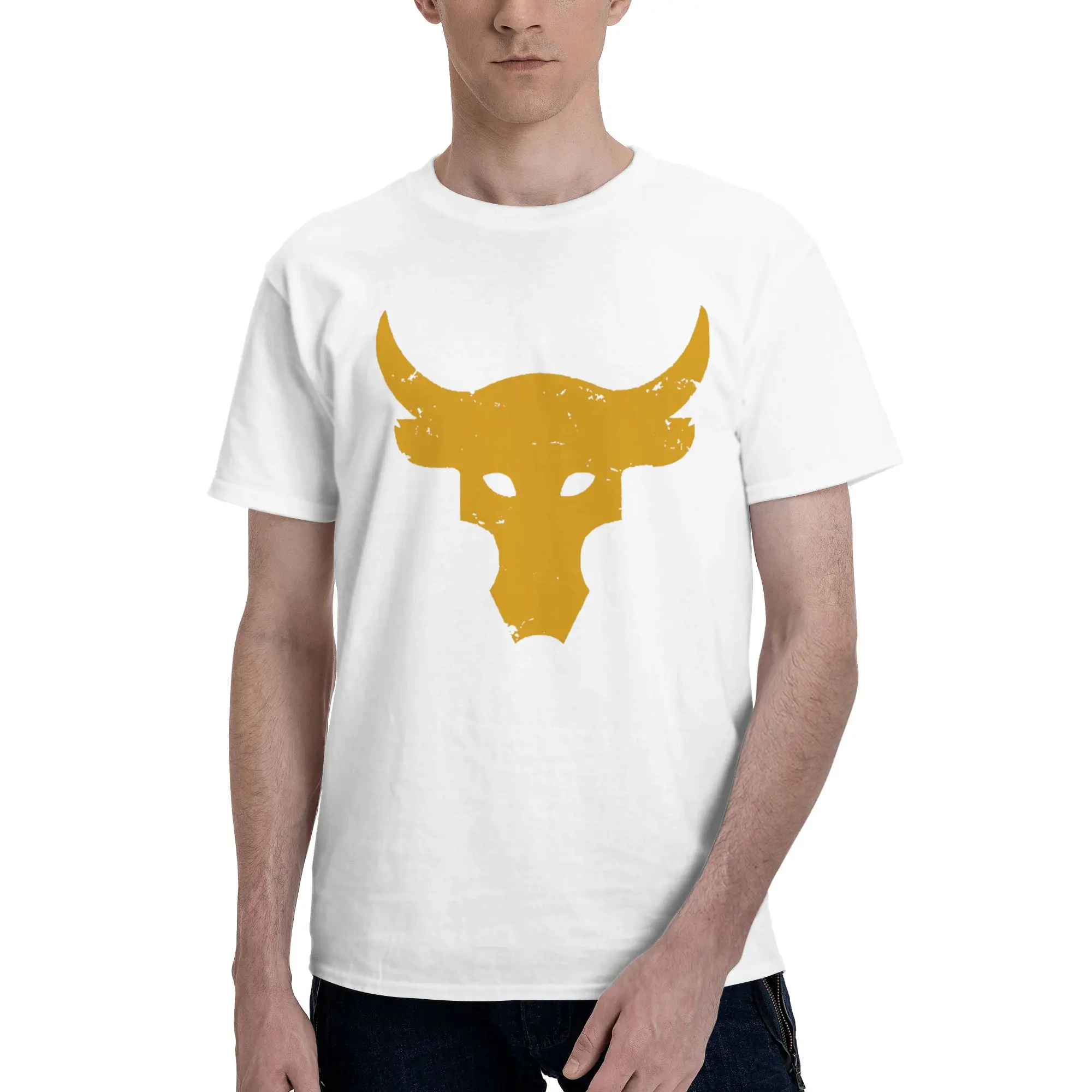 Brahma Bull The Rock Project Gym Salt Style Reversible T-shirt Commuting Casual Tee