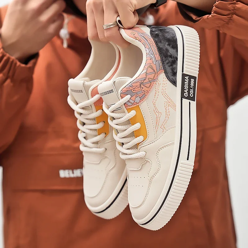 

2025 Новая модная модная универсальная удобная дышащая универсальная обувь на плоской подошве для спорта и отдыха для мужчин