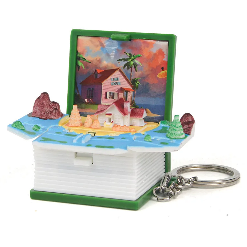 

3d Magic Book Scene Book Decompression Pop-up Book Keychain Aircraft Carrier Castle Schoolbag Pendant Space Hanger Boy Girl