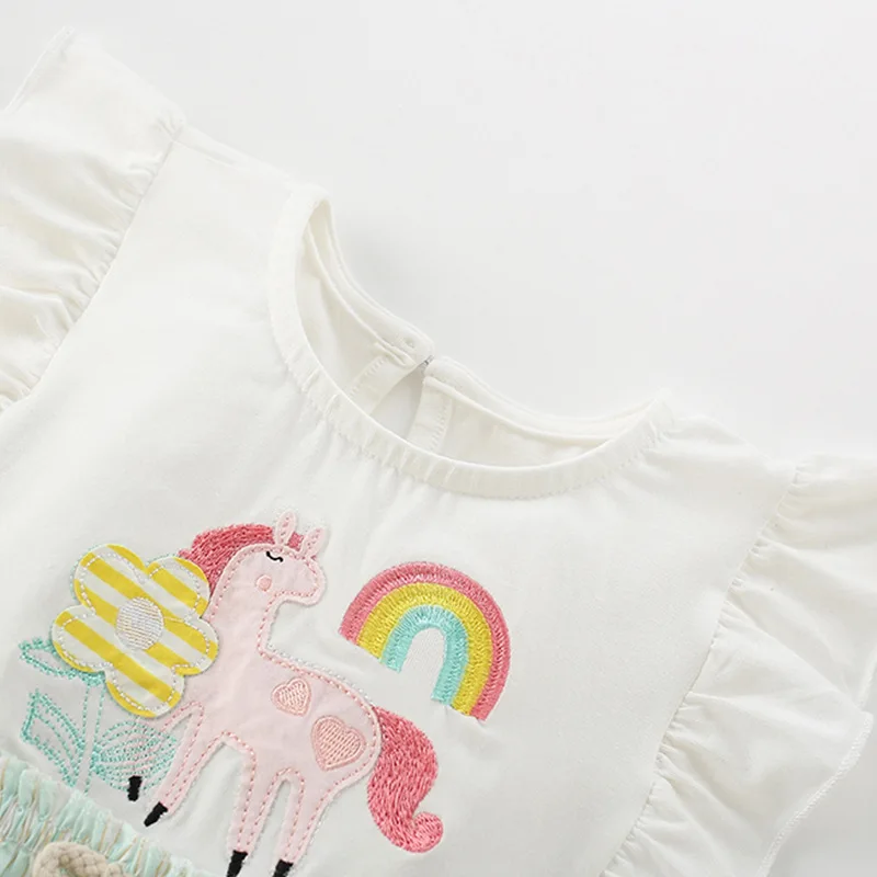 

Летнее платье Malwee для девочек, круглое платье Ne ort Sve, мягкий хлопок с мультяшным принтом для детей от маленьких и средних лет, возраст 5 и ниже