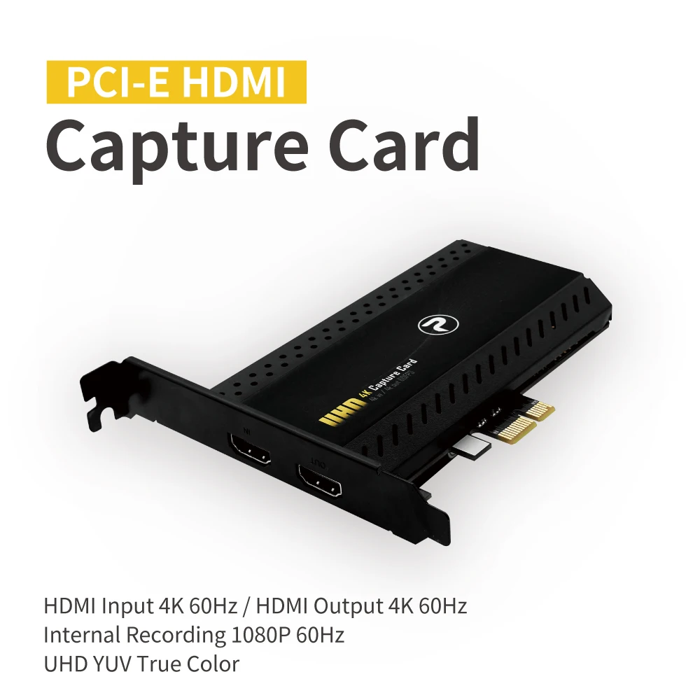 4K PCIe 2xHDMI Internal Capture Card Support PS4/switch/ game live broadcast camera recording 1080P