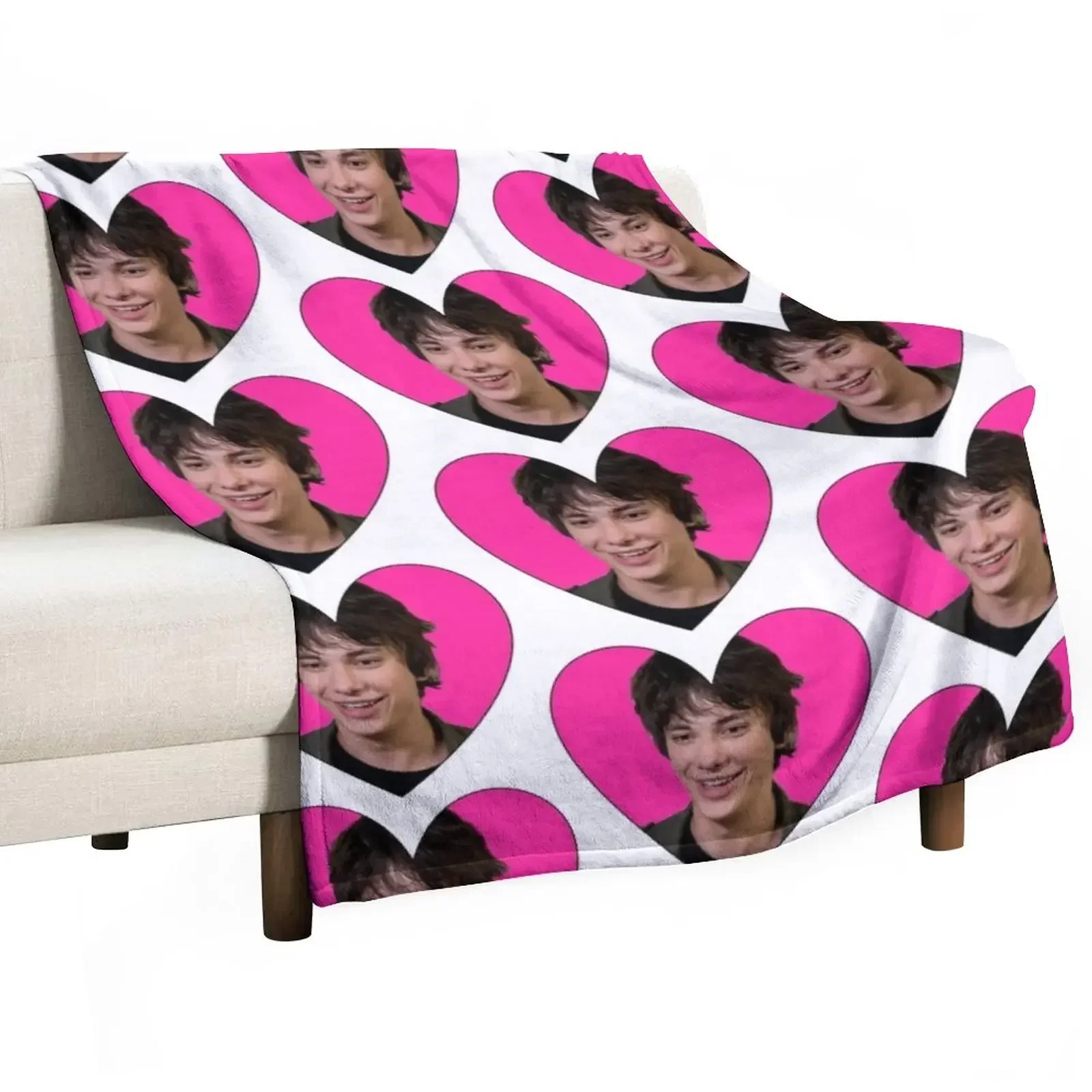 RODRICK LOVE HEART Throw Blanket Decorative Sofas sofa bed blankets and throws Blankets For Sofas Blankets