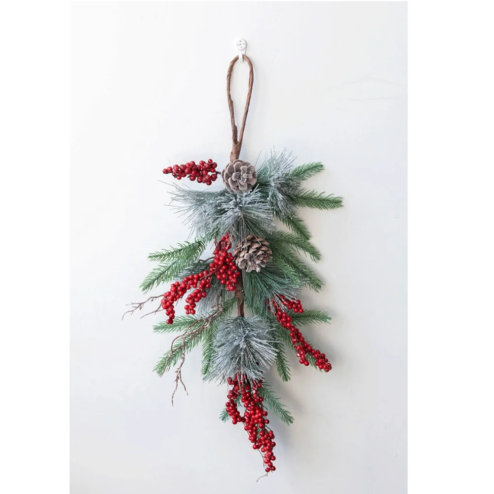 

Christmas Decorations Artificial Wreath Branch Arrangement Rattan Decoration Window Display Scene Door Hanging Decoration