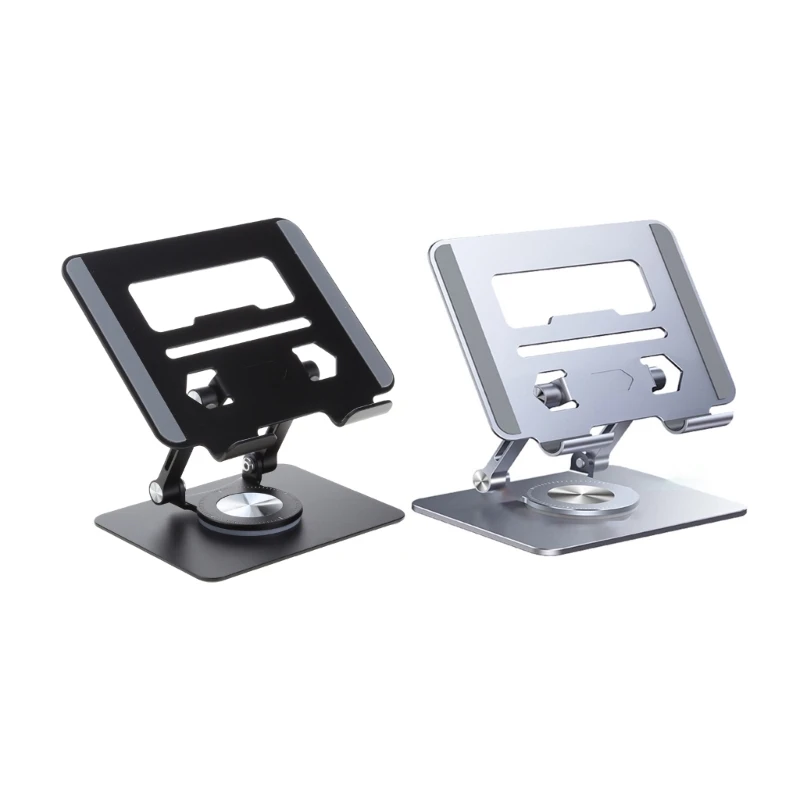 

Laptop Stand Aluminum Alloy Desktop Folding Rack 360°Rotate Tablets Pad Holder