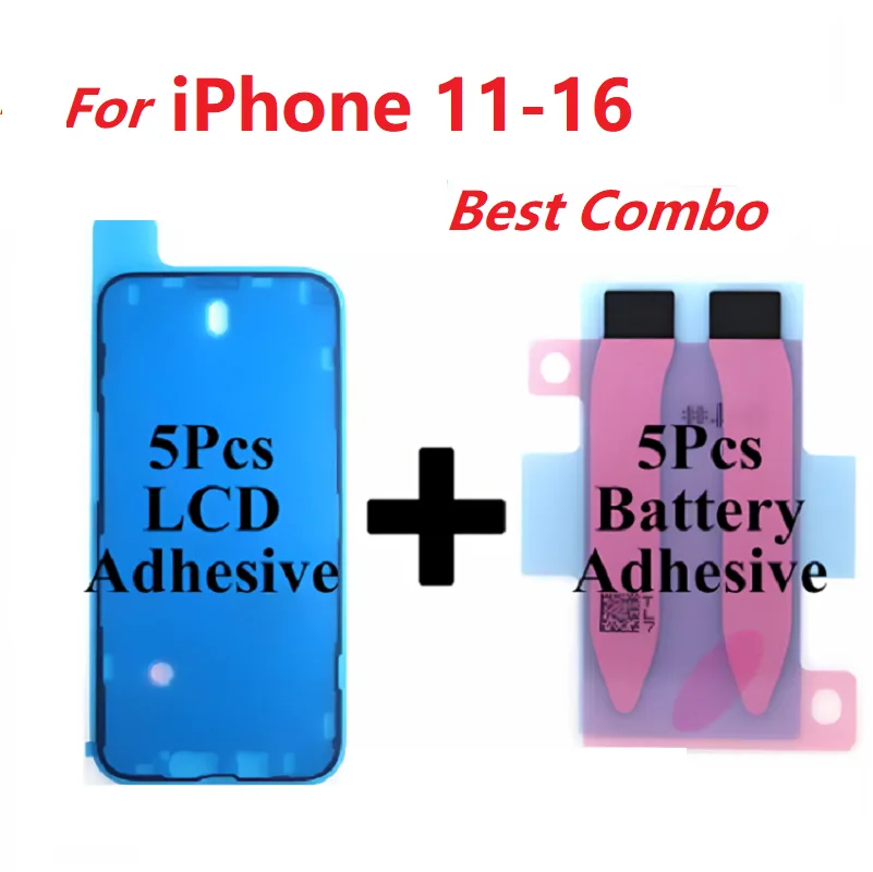 

Лучший комбинированный 5 шт. оригинальный клей для аккумулятора OEM, передняя наклейка с ЖК-дисплеем, водонепроницаемая уплотнительная лента для Iphone 11, 12, 13, 14, 15, 16 Pro Max, часть