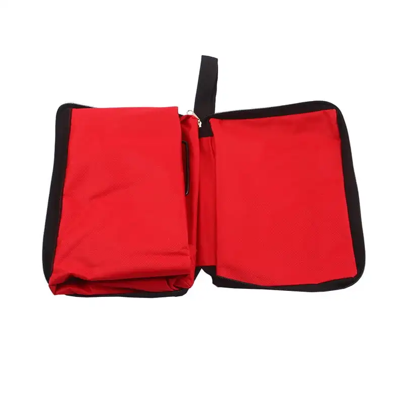 Collapsible Shopping Trolley Bag with Wheels | Reusable Foldable Grocery Bag | Travel Bag - Red