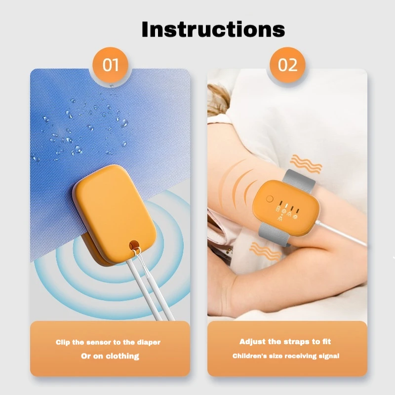 Rechargeable magnetic baby wet alarm Enuresis alarm for the elderly