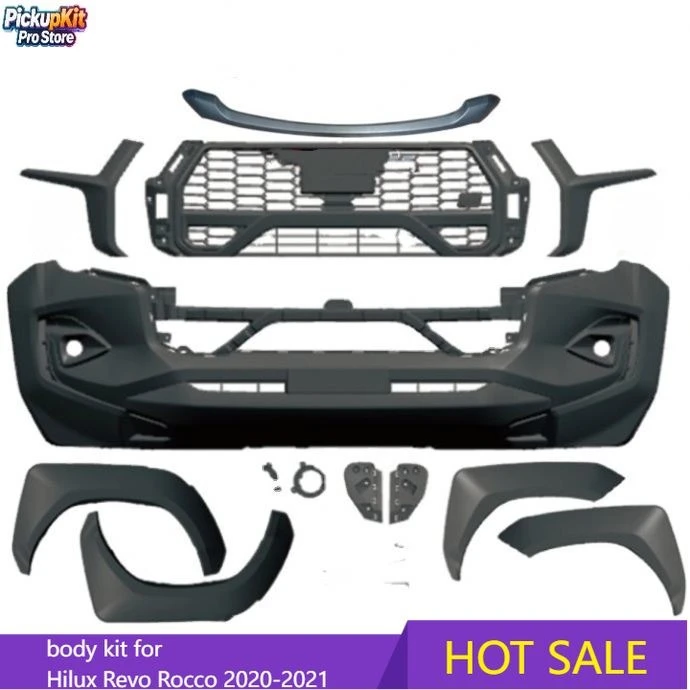 

Новинка: Комплект обвеса для внедорожника 4x4 (передний бампер) для Hilux Revo Rocco 2020-2021, обновление в стиле GR