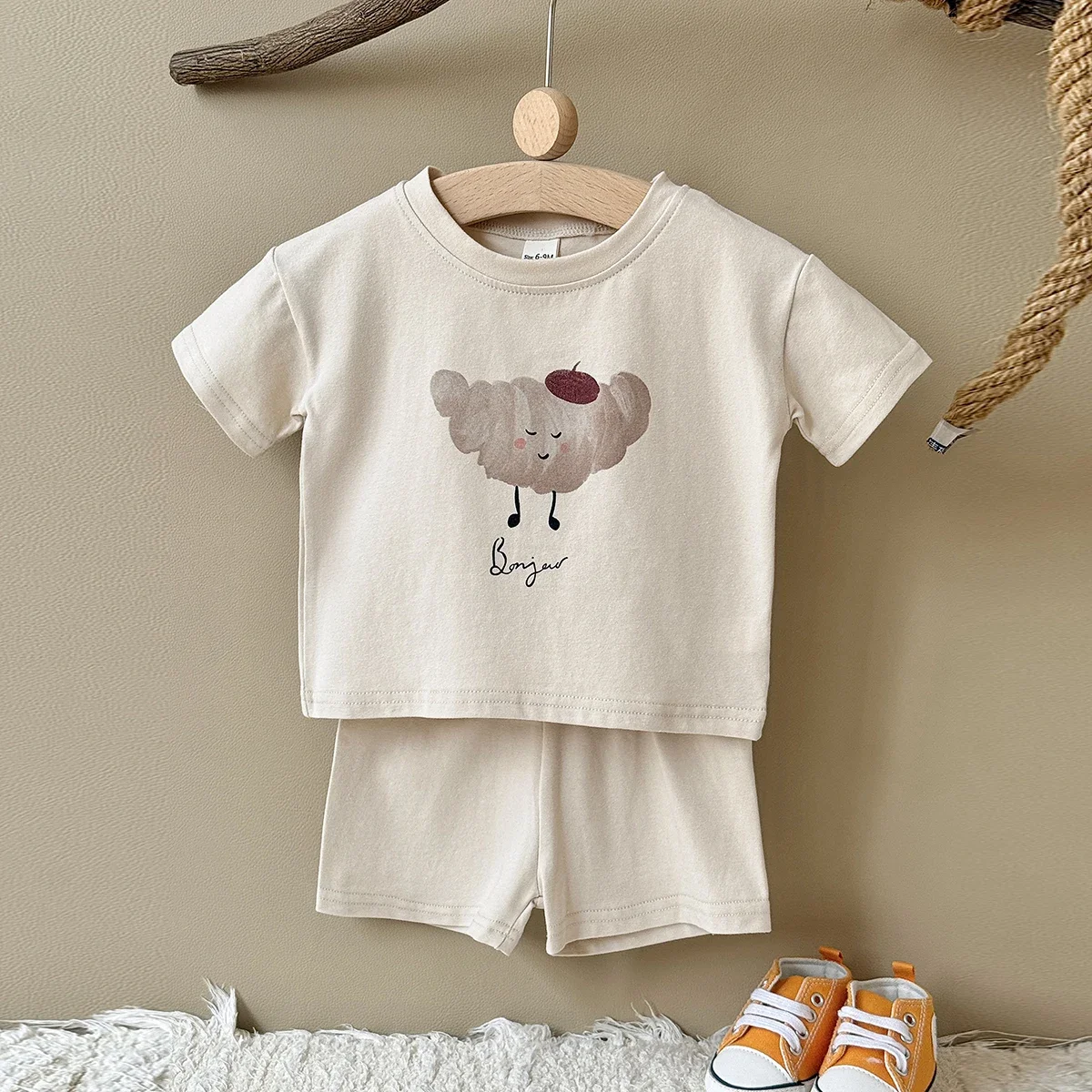 roupas-de-verao-para-bebes-estampa-de-croissant-manga-curta-shorts-estilo-casual-conjunto-de-verao-para-bebes-de-0-a-3-anos