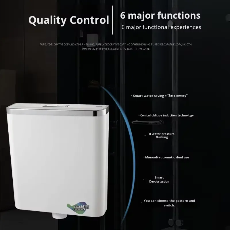 High Pressure Double Flush PP Plastic Squatting Toilet Tank Surface Mounted Commercial Flushing Cistern Wholesale Bathroom