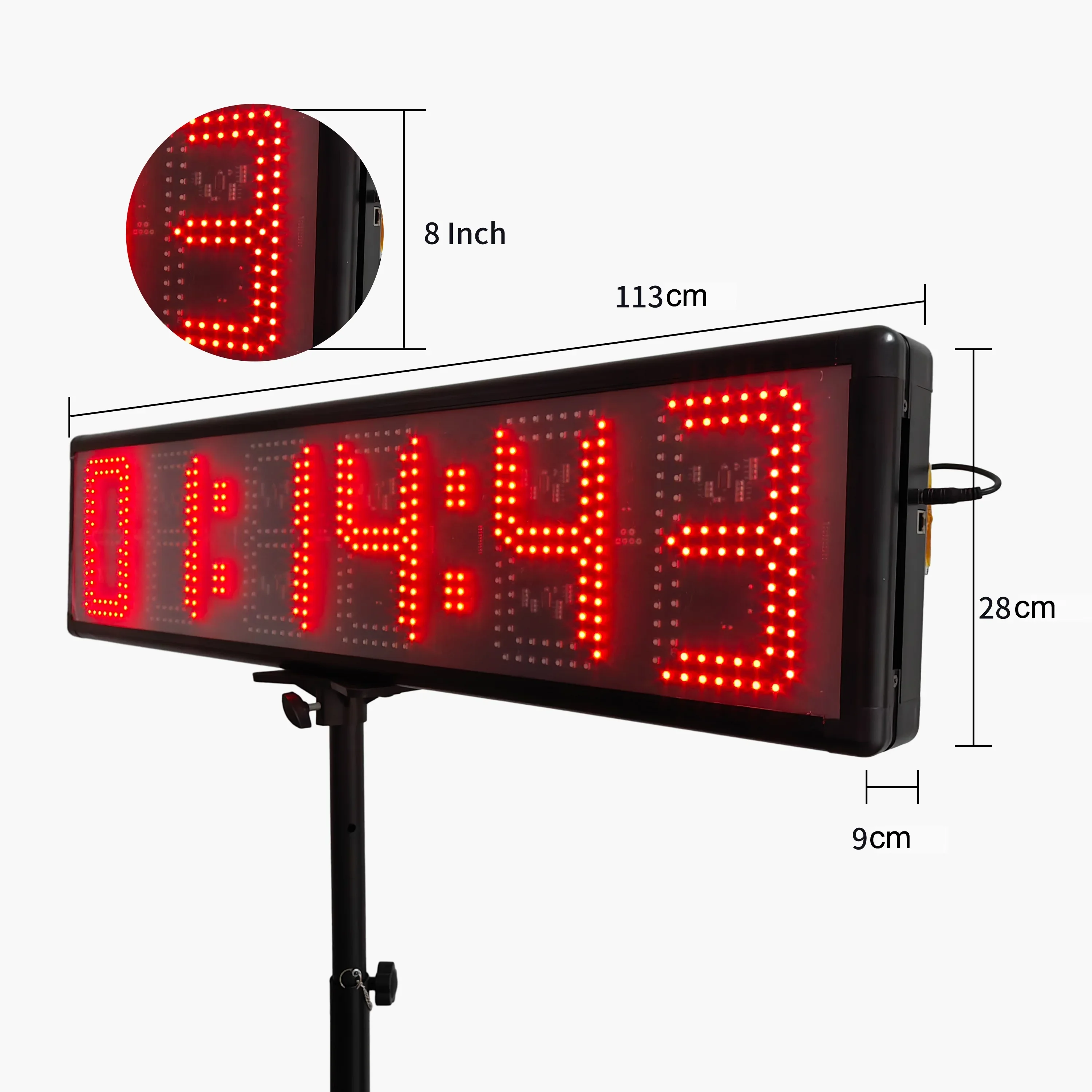 Best Seller Jhering Customizable Large 8 Inch Double Sided Non-Waterproof Ethernet TCP POE Clock