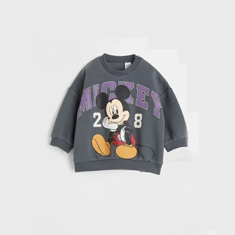 Bluzy w stylu Casual chłopcy maluch odzież z nadrukiem kreskówki nowe spodnie z okrągłym dekoltem Mickey nadruk z myszą spodnie dresowe z długim rękawem