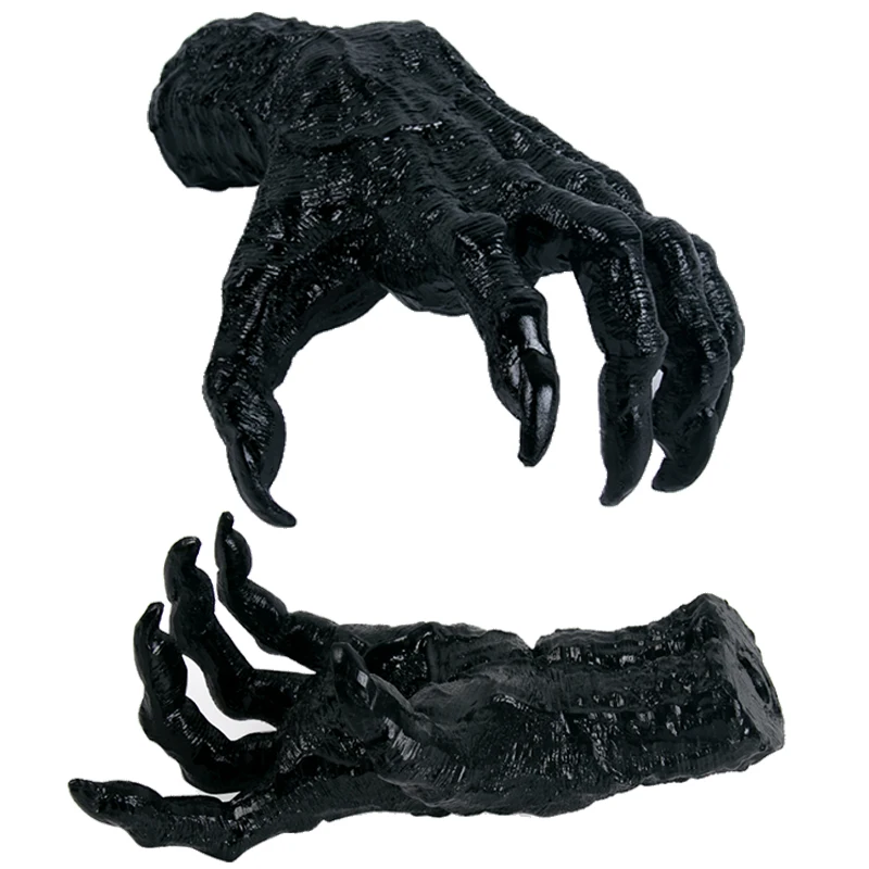 

Black Ghost Hand Witch Hand Halloween Party Ornament Crafts Home Decoration Devil's Claw Hooks Wall Keys Hanging Rack Bag Hanger