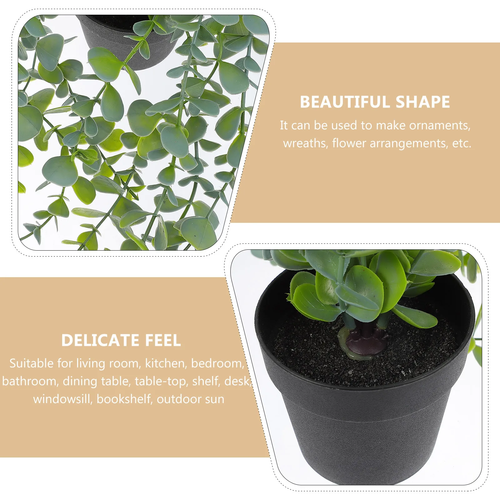 

Realistic Artificial Bonsai Fake Hanging Plant Ornament for Indoor Outdoor Decor Simulation Potted Garden Office Desk Plant