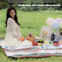 Waterproof Picnic Blanket, 200x200CM Large Beach Blanket Outdoor Picnic Mat, Beach Mat With Carrying Handle For Camping, Beach