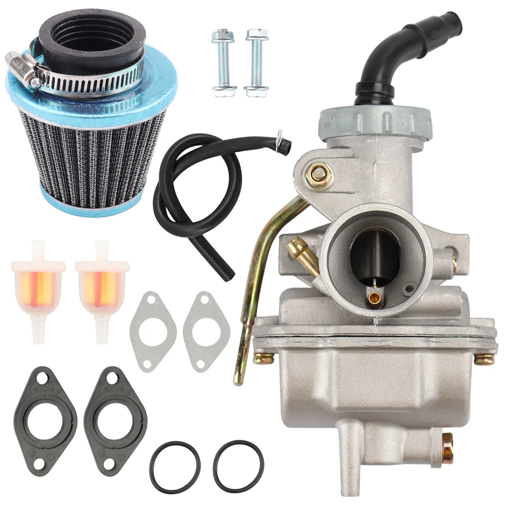 PZ20 Motocycle Carburetor for 50CC 70CC 90CC 110CC 125CC 4 Stroke Engine ATV UTVs Pit Dirt Bike with Air Fuel Filter