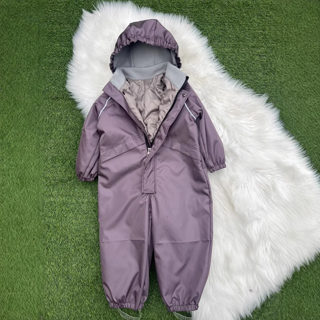 New Waterproof Jumpsuit for Children, Baby Girls' and Boys' Spring Autumn Winter Crawling Clothes, Children's Clothing
