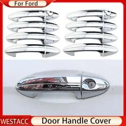Car Door Handle Cover for Ford Fiesta MK7 2009 - 2014 for Ecosport 2013 - 2017 Door Handle Sticker Trim Protector Accessories