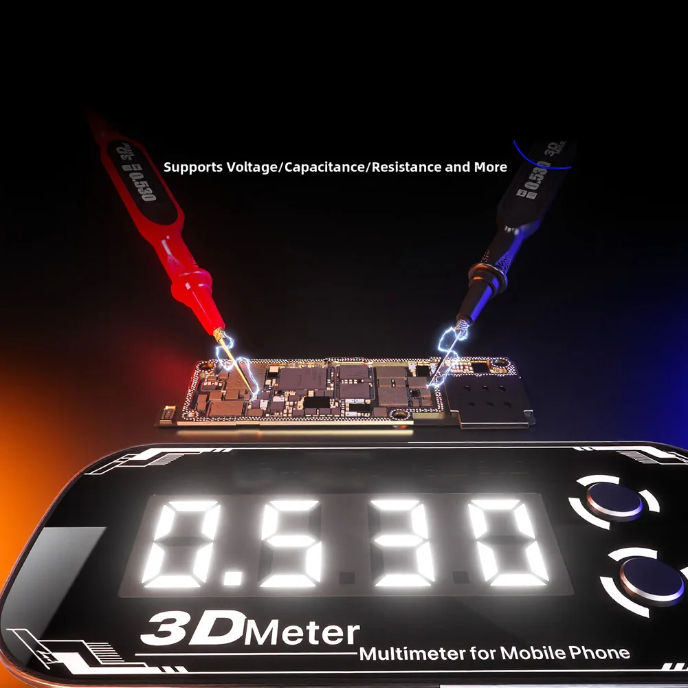 Professional Grade Digital Multimeter with Triple Synchronous Display for Voltage Resistance Capacitance and Diode Test