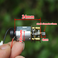 Mini N20 10mm Gear Motor DC 3V 5V 6V 72RPM Slow Speed Gear Reducer Motor Robot Car Model Toy Reduction Motor