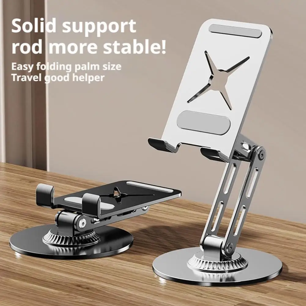360° Rotating Foldable Metal Base Stand Lazy Holder For Phone/Tablet Desktop Stand Universal For IPhone IPad 