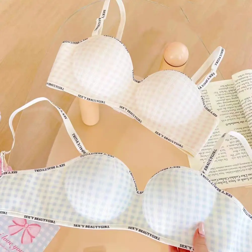 حمالة صدر مريحة لاسلكية بشبكة حروف رافعة للأعلى ومضادة للترهل حمالة صدر بدون خياطة ملابس داخلية عميقة على شكل حرف V للنساء على الشاطئ #1