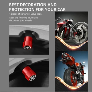 Tampas de válvulas de pneu de roda estilo carro para Yamaha R1 R3 R25 Mt-09 Mt07 Fazer Fz6 Xj6 R15 TMAX YS125 XTZ125 IB E8 Rxv YBR125 YBR250 6 principais vendas pneu moto xj6 - №1