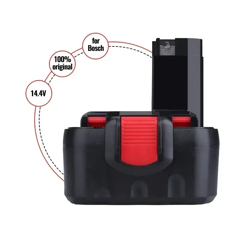 Para BOSCH 14.4V9.8AH Ni-Cd 6.8 Ah BAT140 BAT038 RDA, GDS, GSR, GHO ART 26