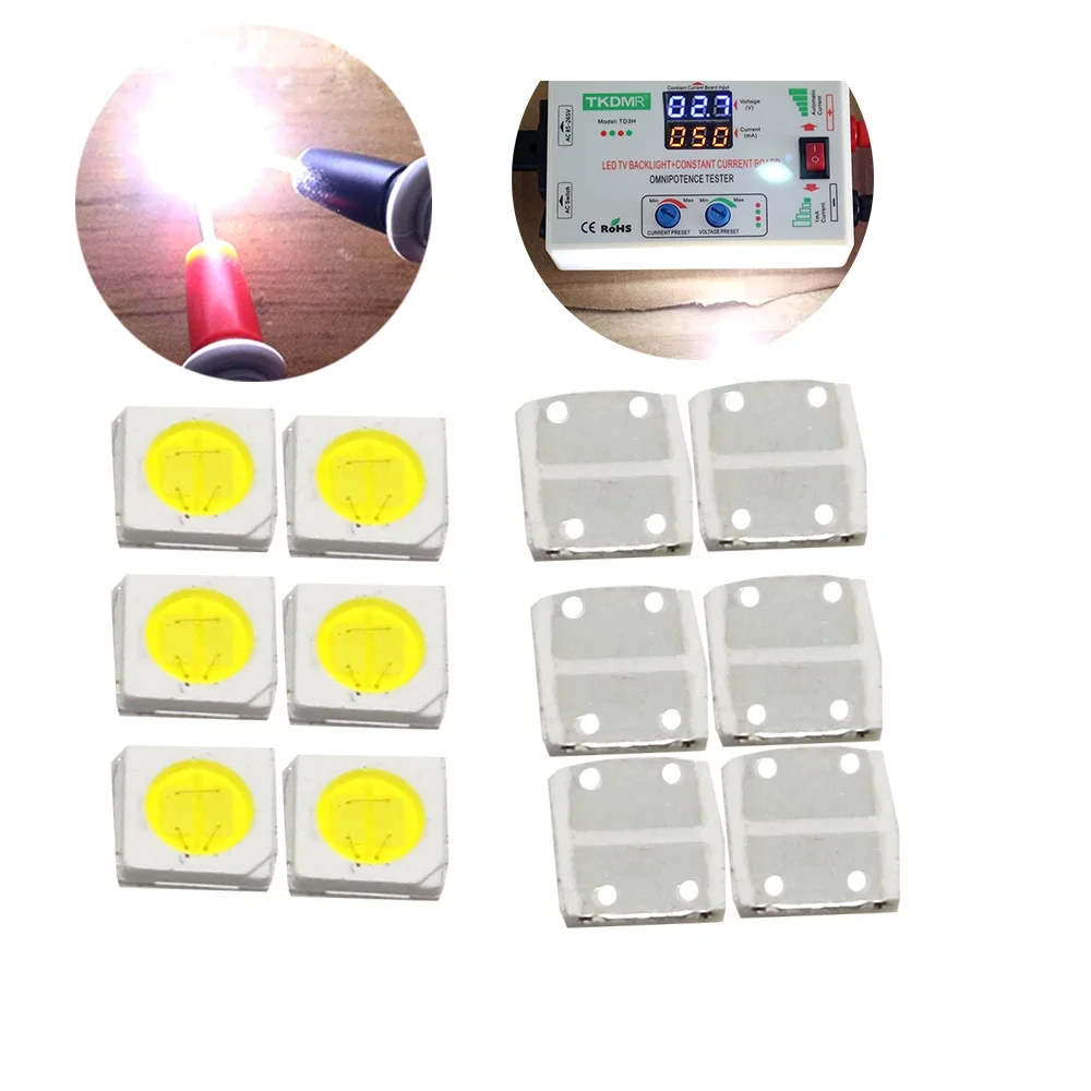 TKDMR 1000/500pcs LED Backlight High Power 2W 3030 3V Current 500MA Color Temperature 10000-20000kl White TV Application