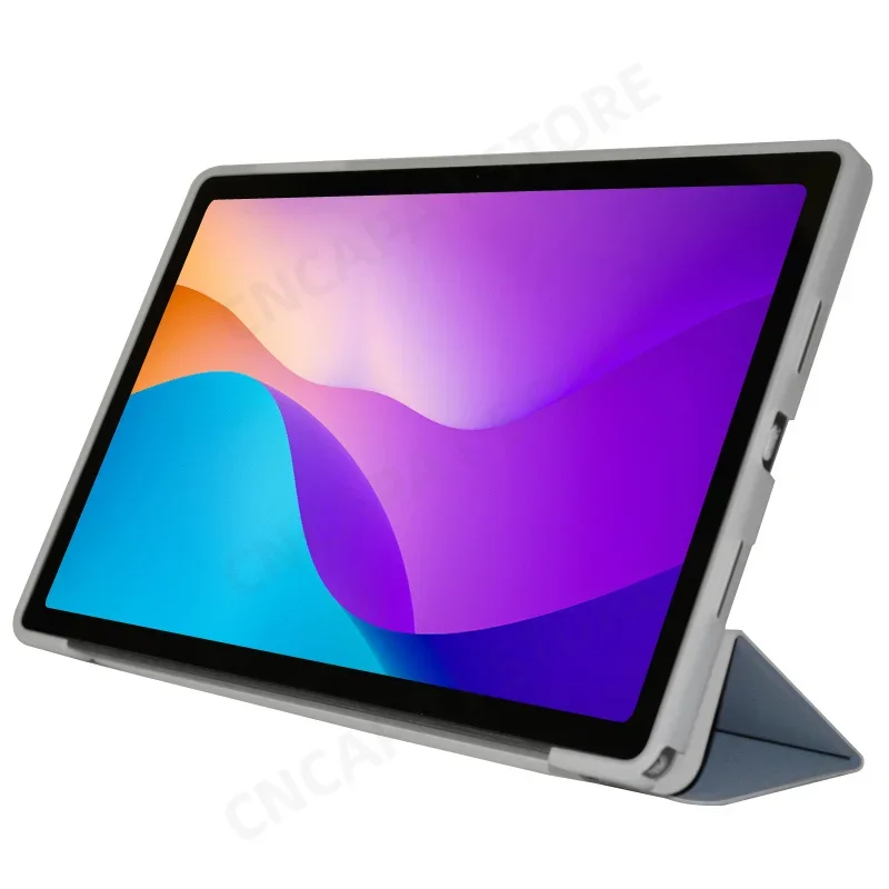 Slim PUสําหรับTeclast T40 Air T40HD 2023 กรณีSmart Sleep 10.4 "แท็บเล็ตพีซีTri-พับยืนFundaนุ่มTPUกลับShell