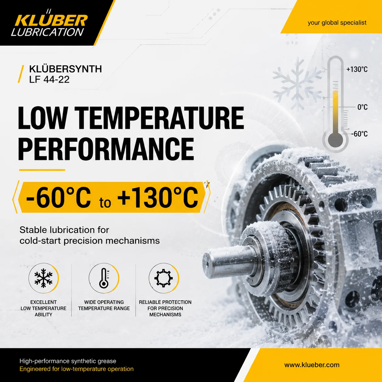 Original Kluber Klubersynth LF 44-22 Synthetic Low Temperature Grease Low Torque Lubricant for Plastic Metal Parts