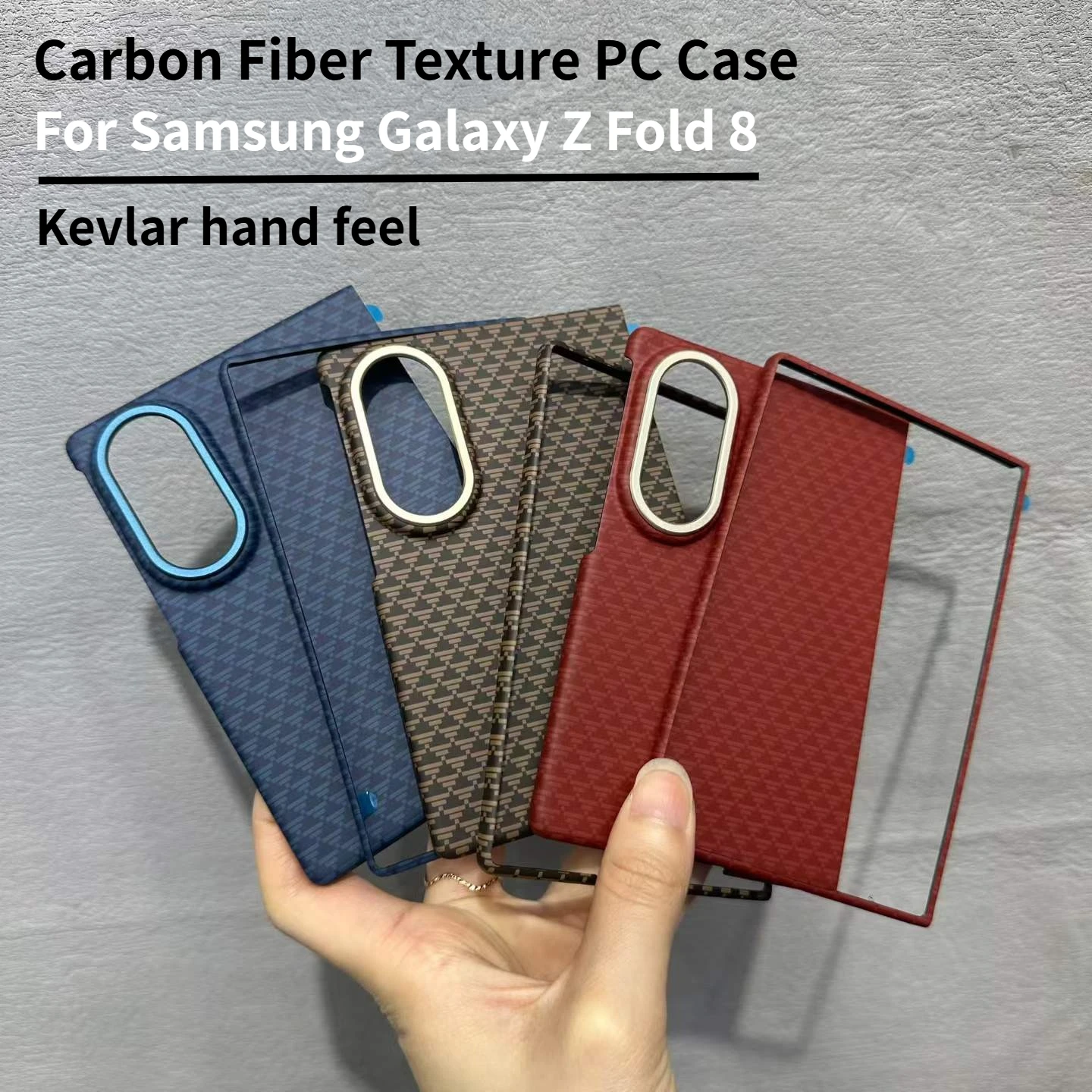 Hochwertiges magnetisches PC-Gehäuse mit Kohlefaser-Muster für Samsung Galaxy Z Fold 8 für Magsafe-Aufladung, dünne, schlanke Linsenschutzabdeckung