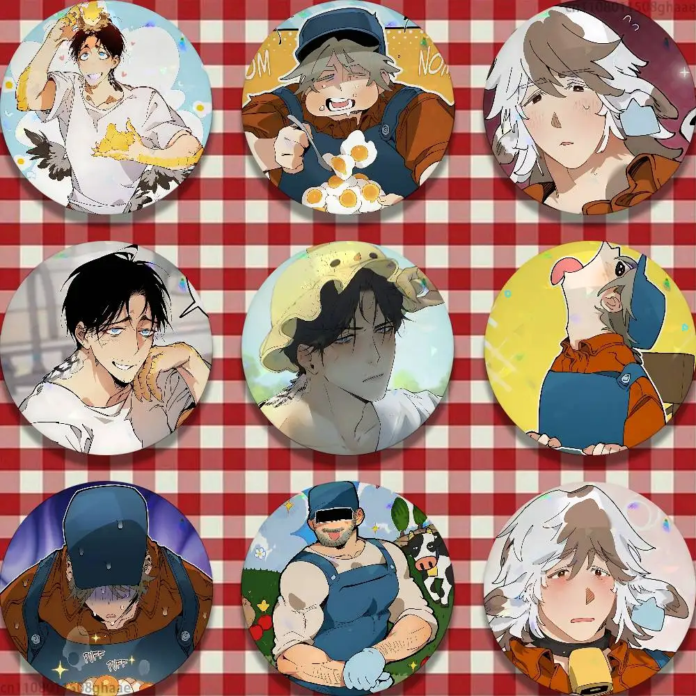 Pin de Manhwa Mr. As Farm de 58 mm, Lindo Pin de Dibujos Animados, Broches Hechos a Mano para Mochilas, Accesorios, Joyería, Regalos