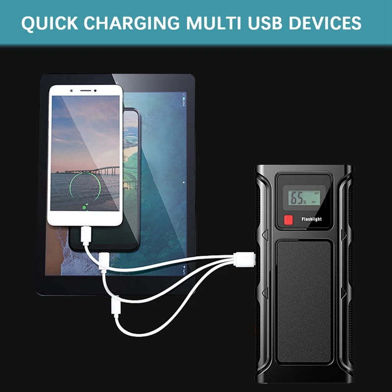 12000Mah Car Jump Starter Power Bank Car Emergency Booster Starting Device Smart Battery Clip US Plug