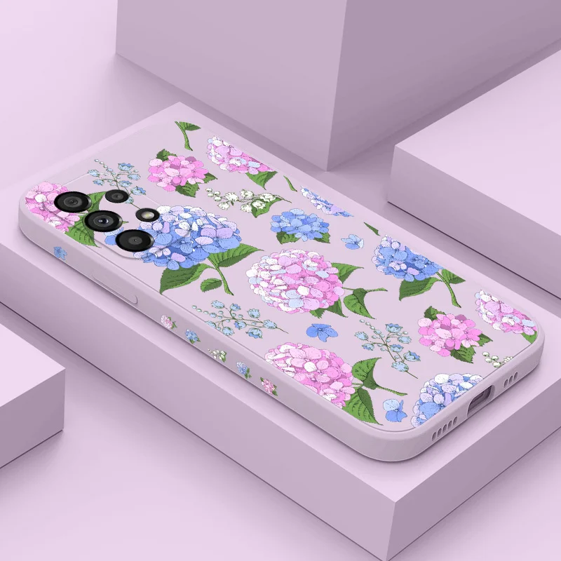 

Beautiful Hydrangeas Case For Samsung Galaxy A73 A53 A33 A23 A13 A03 A72 A52 A52S A32 A22 A12 A02 A02S A71 A51 A31 A21S 4G 5G Co