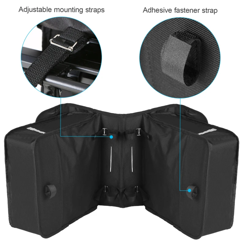 28L Water Resistant Bicycle Rear Seat Carrier Bag Rack Trunk Bags Bike Commuter Bag Pannier Cycling Saddle Bag MTB Accessories