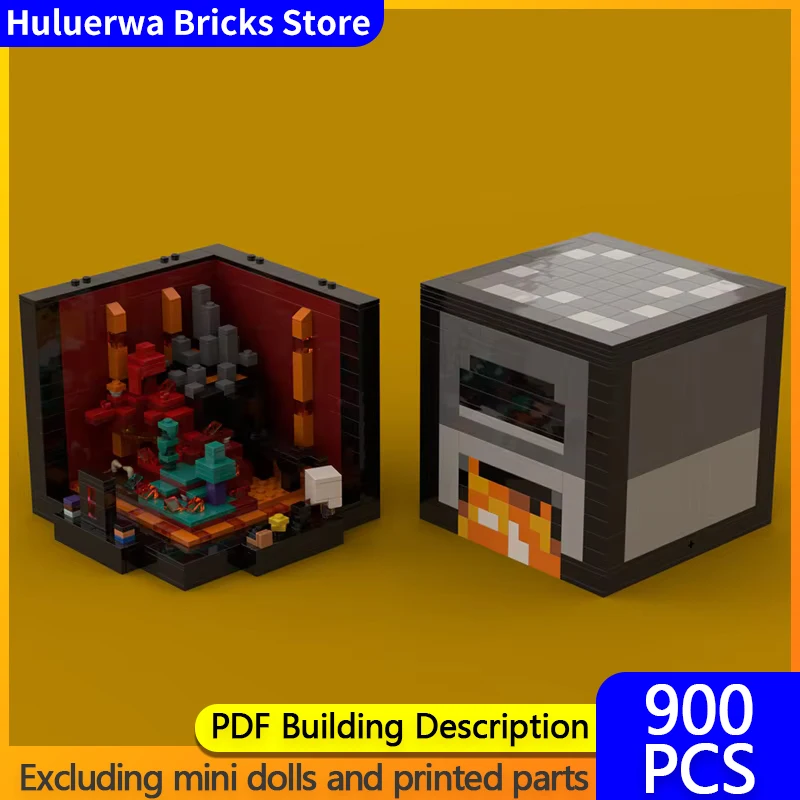 Popular Game Model MOC Building Bricks World Free Building Hell Portal Modular Technolog Gift Holiday Assemble Children Toy Suit