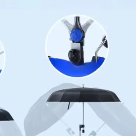 

Вращающийся держатель зонта для тележки для гольфа с регулируемым зажимом для руля 740 мм подходит для велосипедных колясок и электрических велосипедов