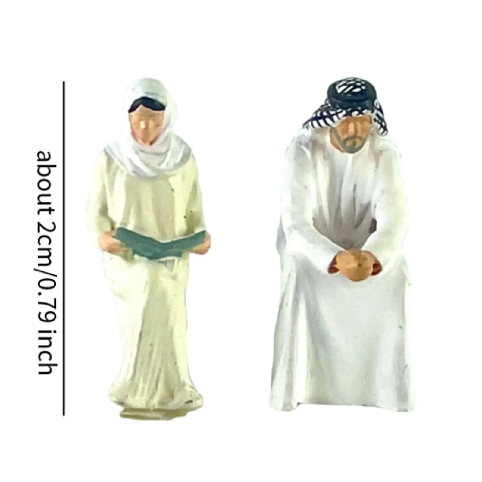 2x 1/64 personas modelo colección de adornos en miniatura adorno de escritorio diseño película